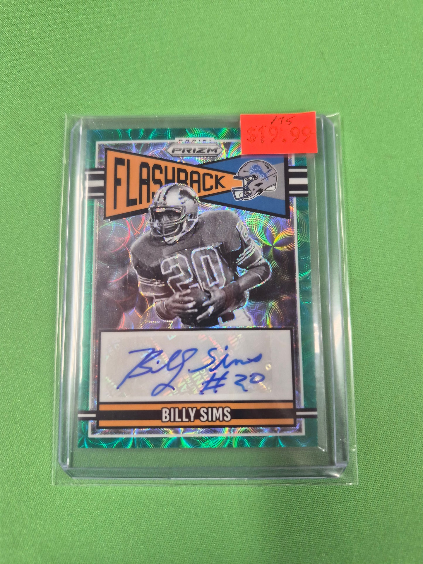 Billy Sims 2025 Prism Flashback Auto /75 Green