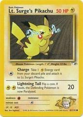 Lt. Surge's Pikachu Gym Heroes #81/132 Non-Holo