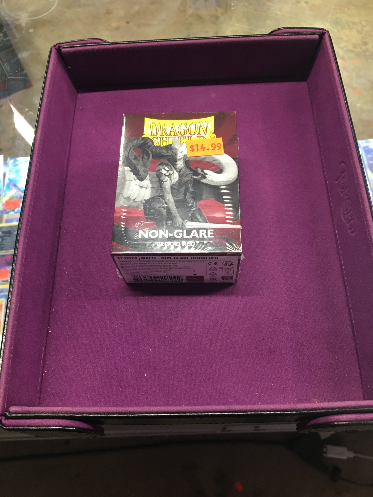 Non-Glare Blood Red Dragon Shield Sleeves