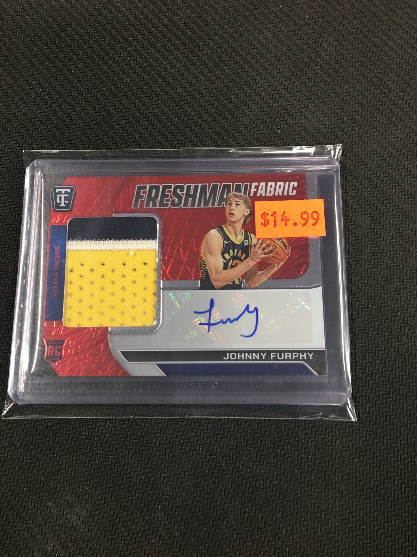 Johnny Furphy Freshman Fabric Totally Certified Red RC Patch Auto /75