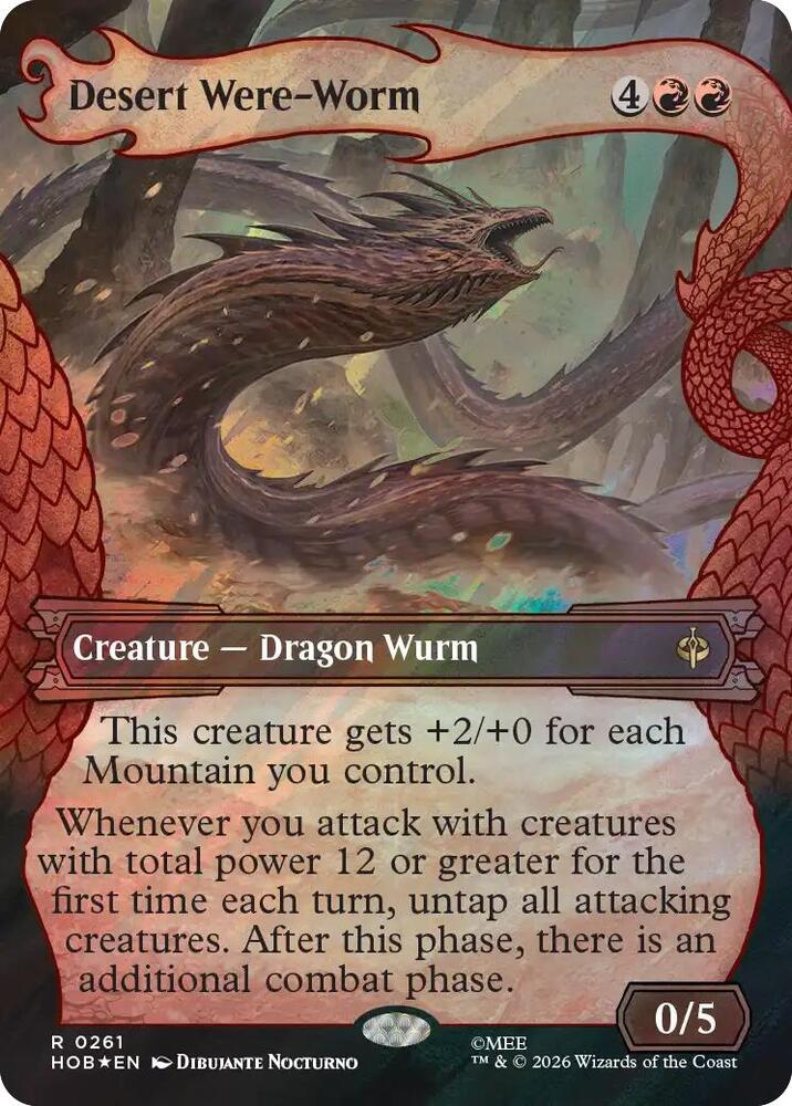 Desert Were-Worm (Showcase) (Surge Foil) - The Hobbit (HOB)