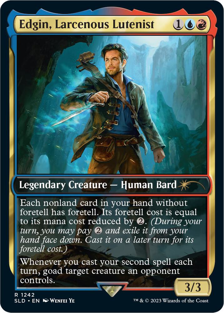 Edgin, Larcenous Lutenist (Foil) - Secret Lair Drop Series (SLD)