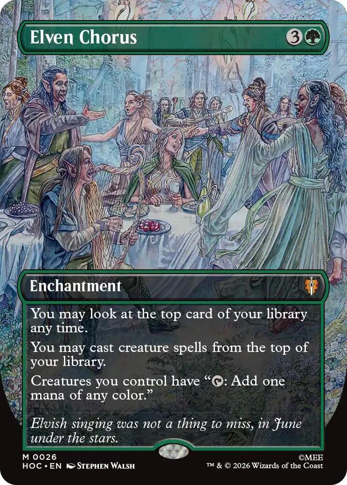 Elven Chorus (Borderless) - The Hobbit: Eternal-Legal (HOC) Foil