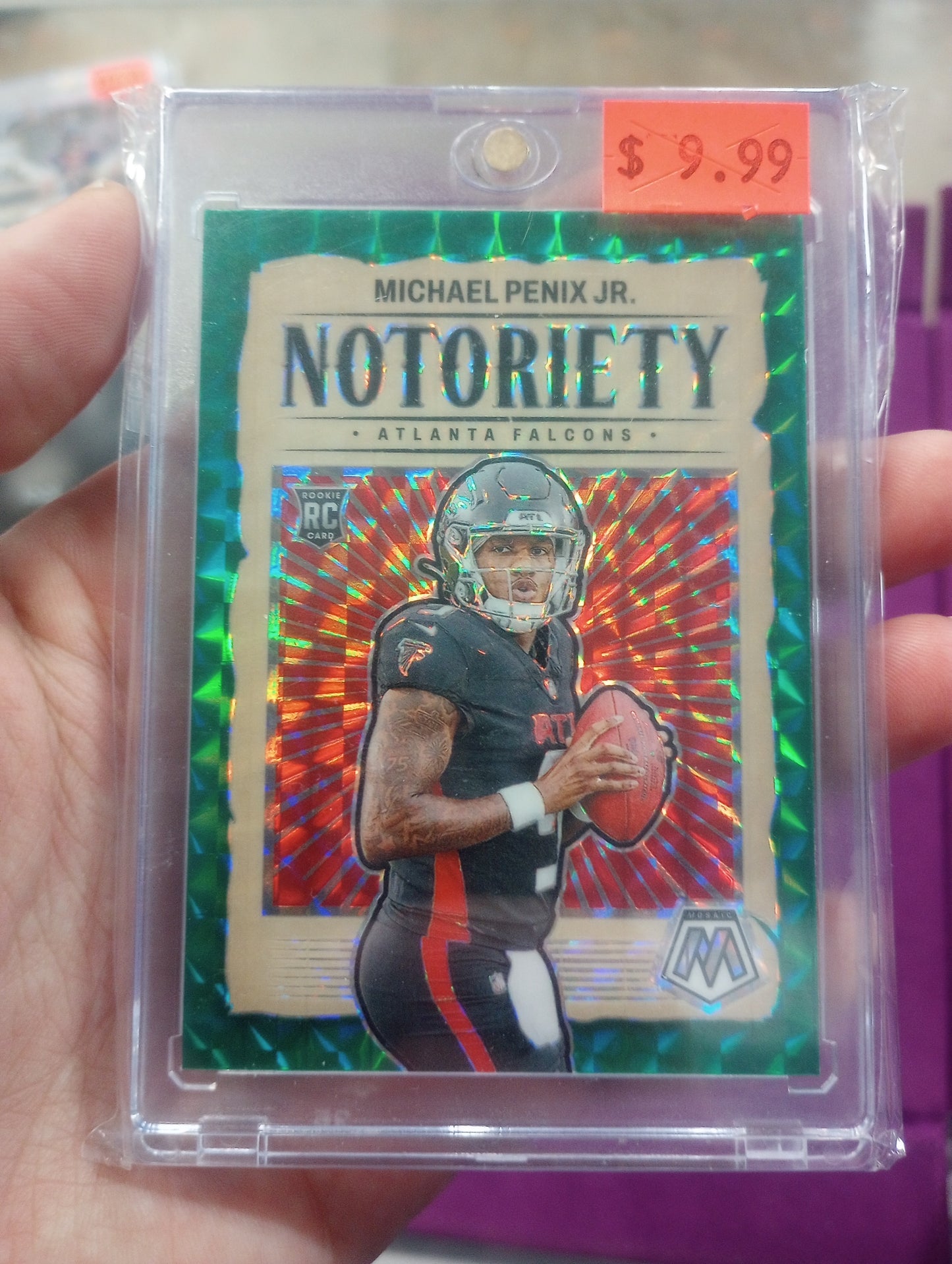 Michael Penix Jr. Green Notoriety Mosaic RC