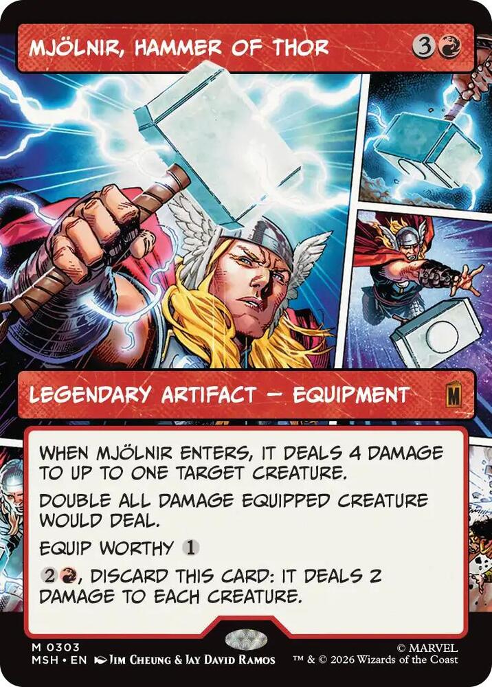 Mjolnir, Hammer of Thor (Borderless) (0303) - Marvel Super Heroes (MSH)