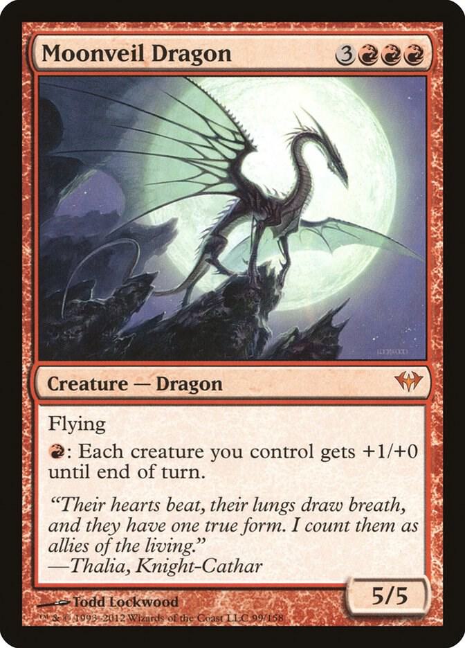 Moonveil Dragon - Dark Ascension (DKA) Foil