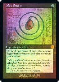 Mox Amber Schematic Retro Frame Artifact Foil #35