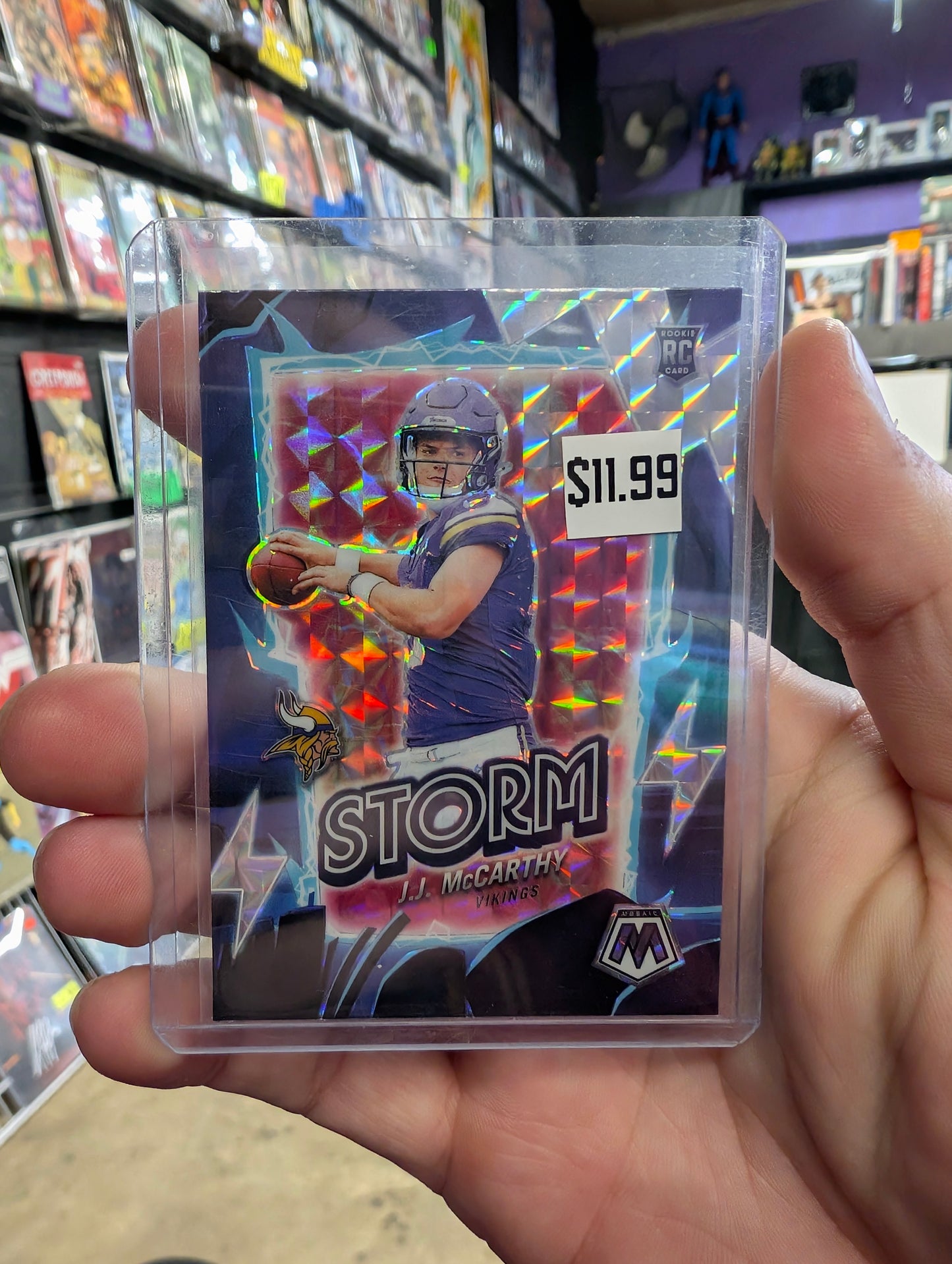 JJ McCarthy Storm Mosaic Silver Prizm RC