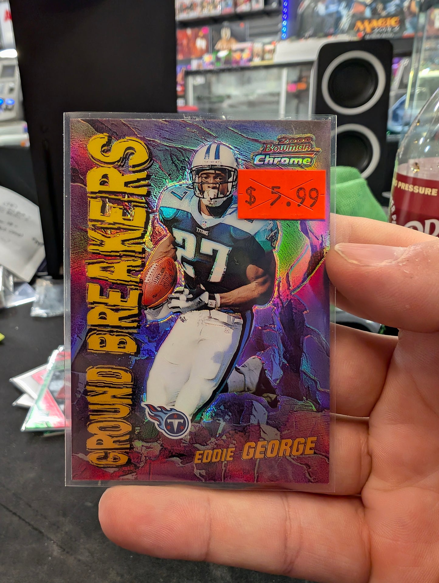 Eddie George 2000 Topps Chrome Ground Breaker Refractor