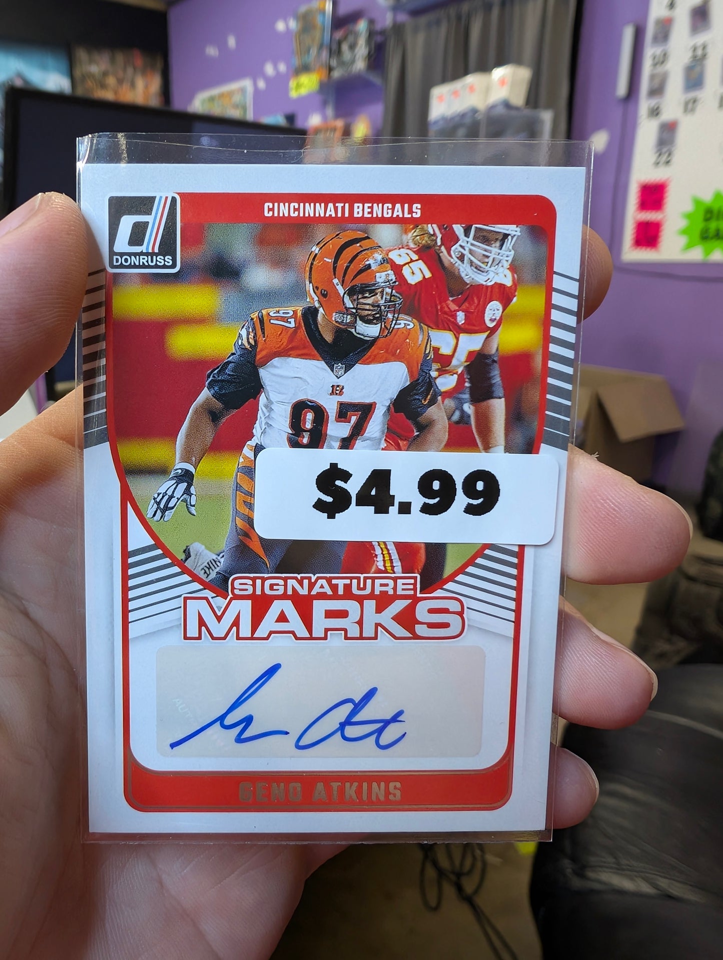 Geno Atkins 2024 Donruss Signature Marks Auto