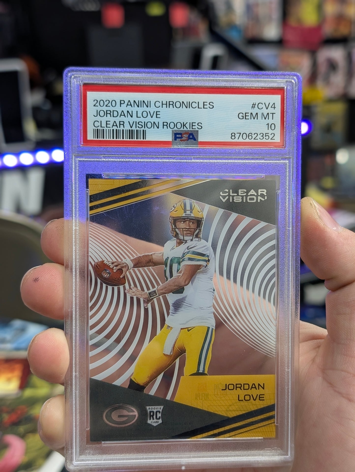 Jordan Love Clear Vision RC PSA 10