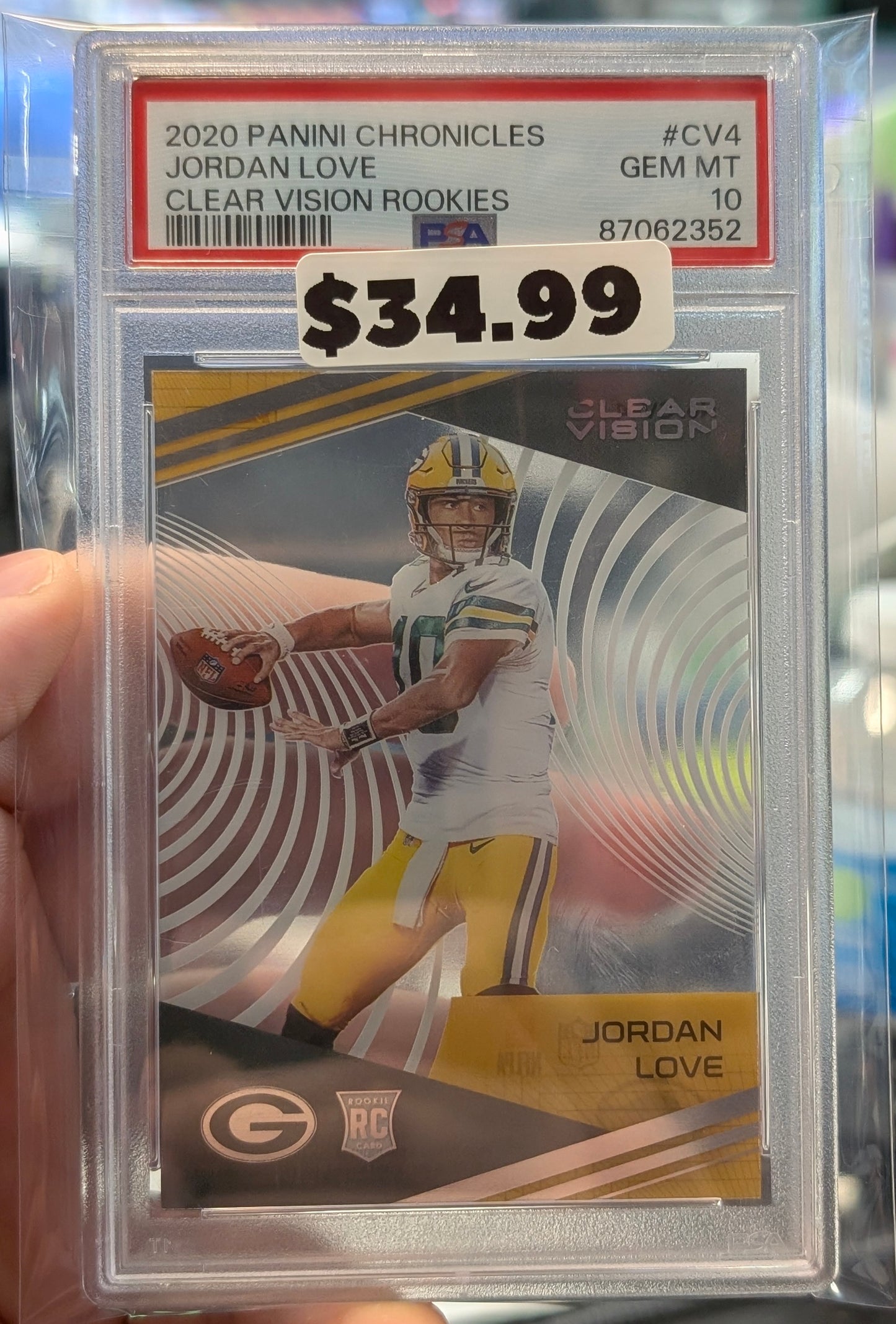 2020 Jordan Love Clear Visions Rookies RC PSA 10