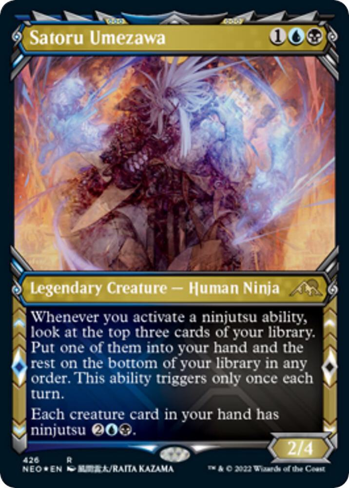 Satoru Umezawa (Showcase) (Foil Etched) - Kamigawa: Neon Dynasty (NEO)