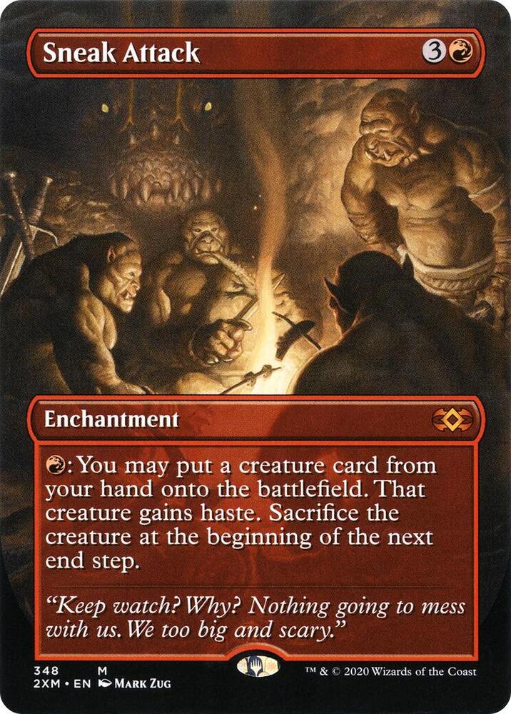 Sneak Attack (Borderless Foil) - Double Masters (2XM)