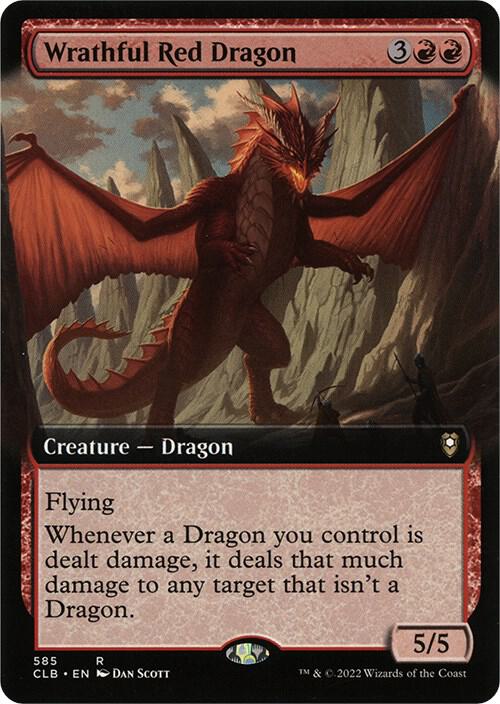 Wrathful Red Dragon (Extended Art FOIL) - Commander Legends: Battle for Baldur's Gate (CLB)