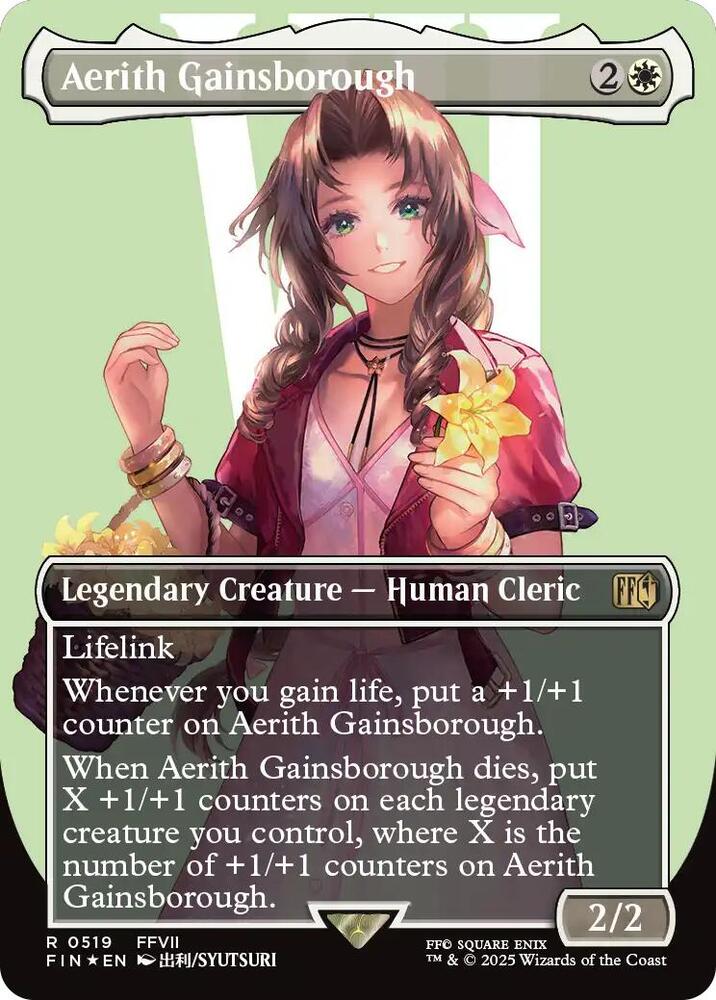 Aerith Gainsborough (Borderless) (Surge Foil) - FINAL FANTASY (FIN) 0519