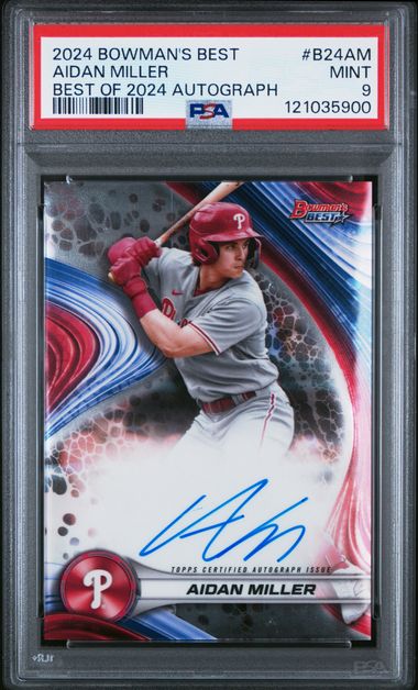 Aidan Miller Best of 2024 Autograph PSA 9