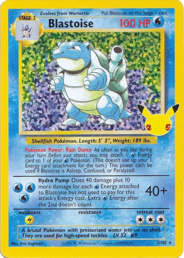 Blastoise Celebrations Holo 3/102
