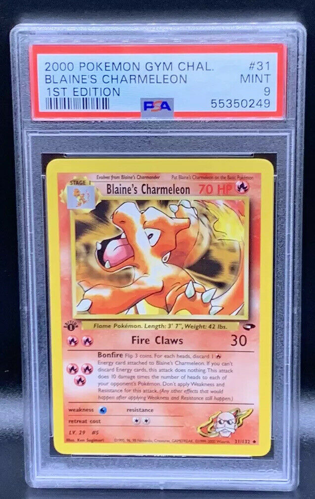 Blaine's Charmeleon 1st Edition PSA 9 31/132