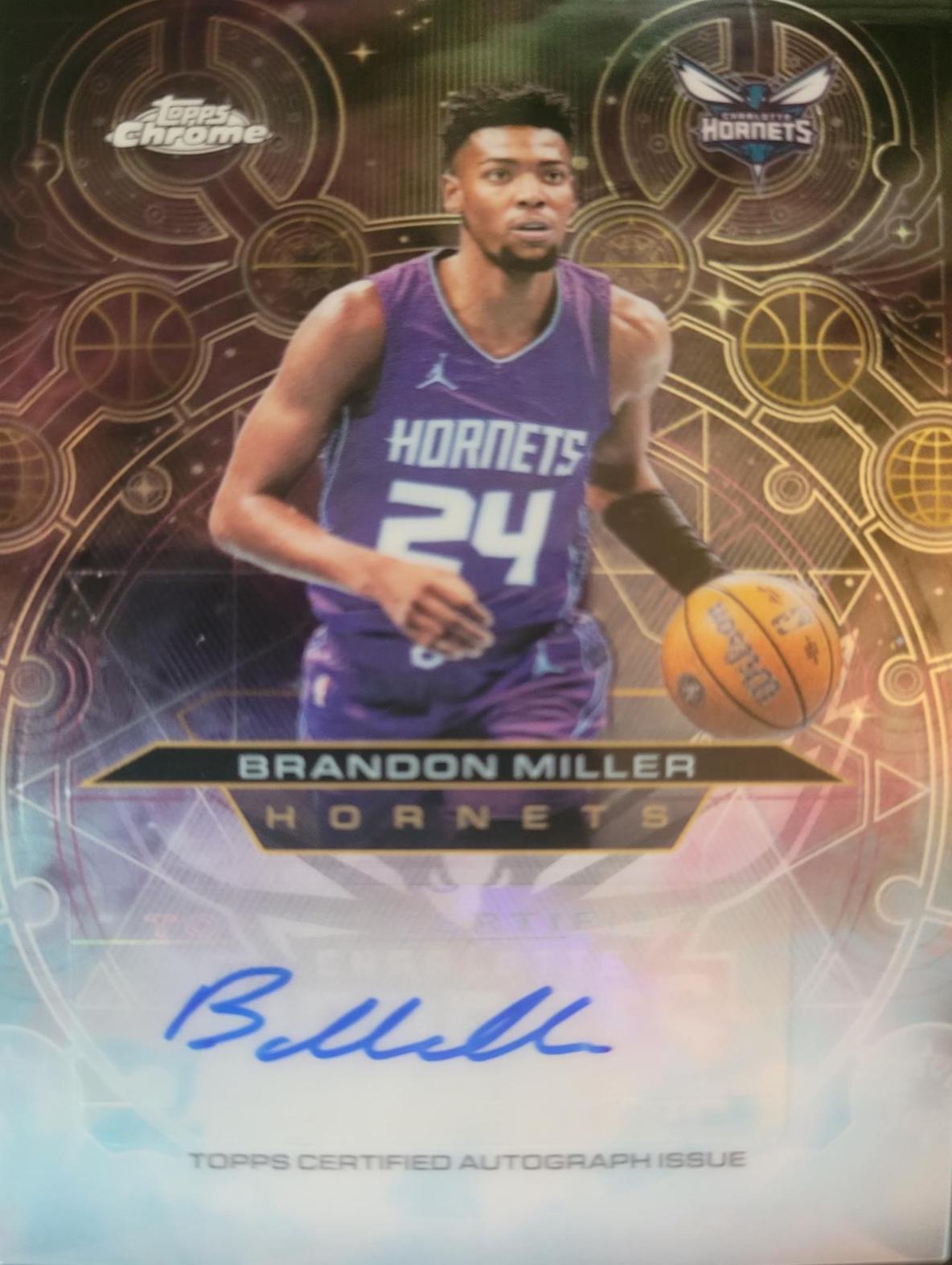 Brandon Miller #CH-BM 2025 Topps Chrome Update Chromographs AUTO