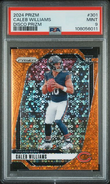Caleb Williamss Orange Disco 2024 RC Prizm PSA 10