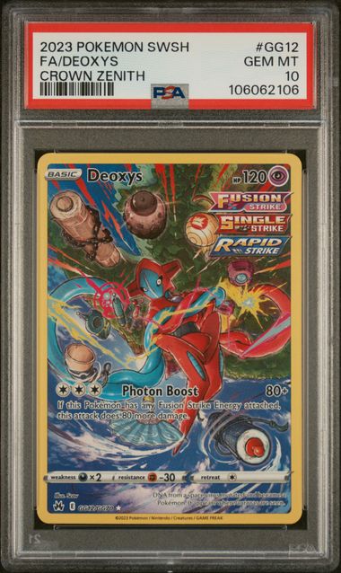 Deoxys GG12/GG70 PSA 10 Crown Zenith