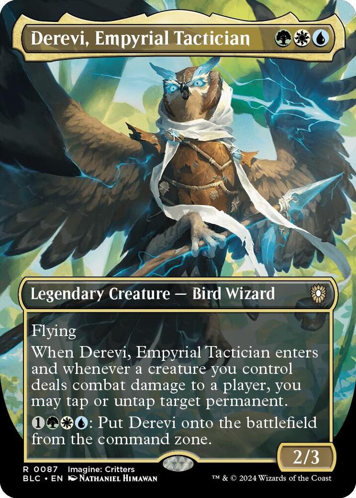 Derevi, Empyrial Tactician (Borderless) Foil - Commander: Bloomburrow (BLC