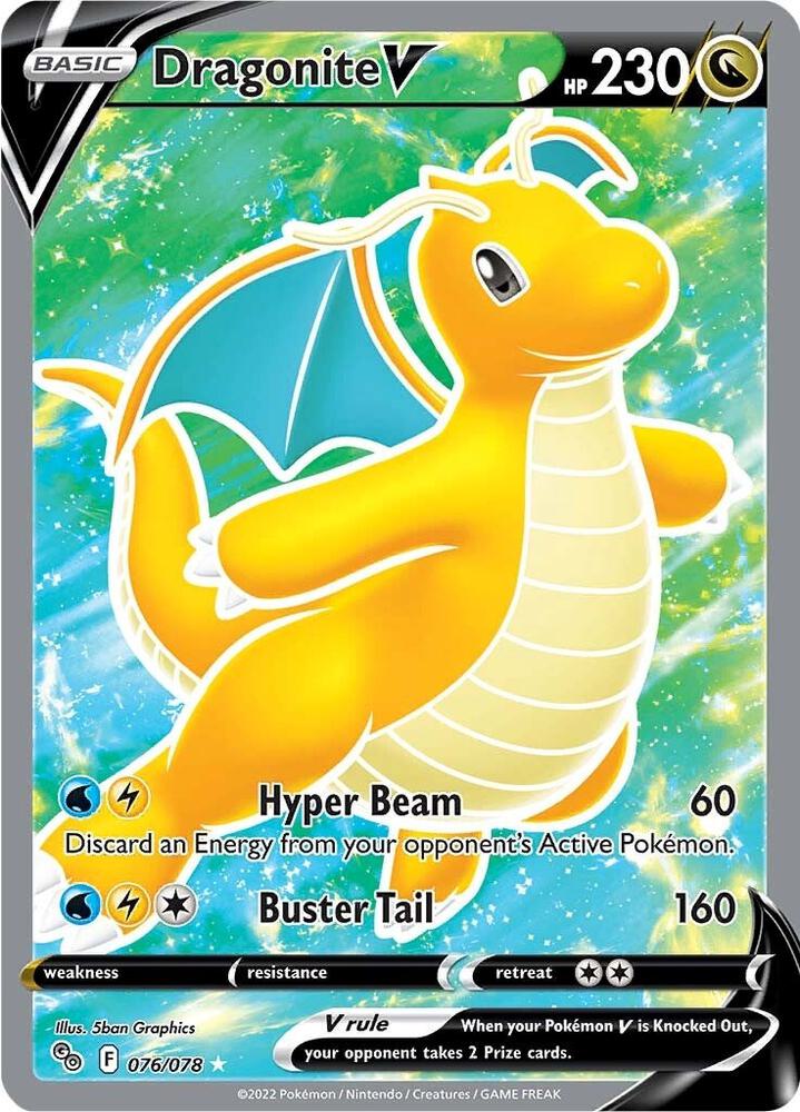 Dragonite V 076/78 Pokemon GO Full Art
