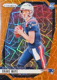 Drake Maye Orange Lazer RC Prizm #329 2024