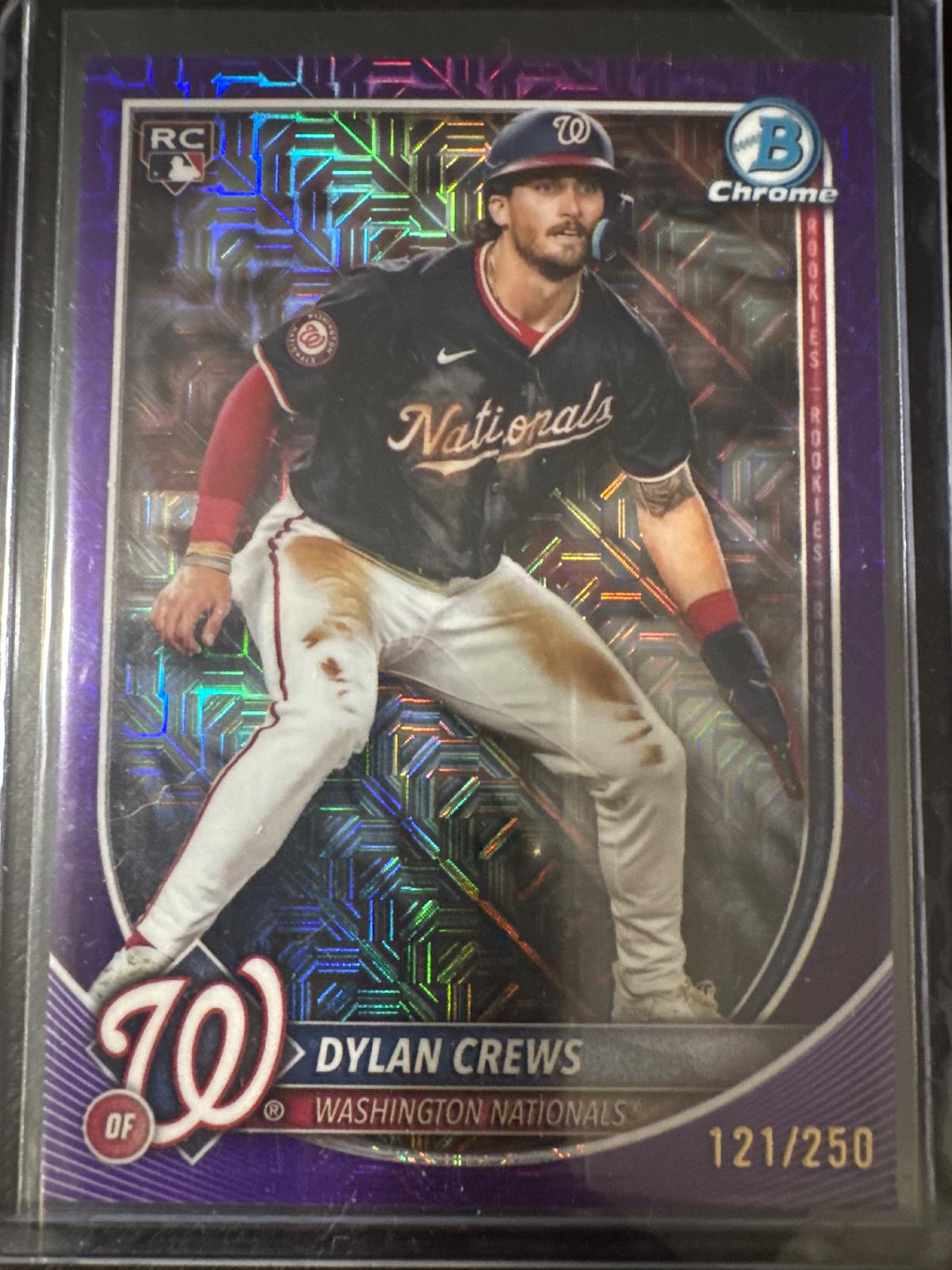 Dylan Crews 2025 Bowman Chrome RC Purple Mojo /250