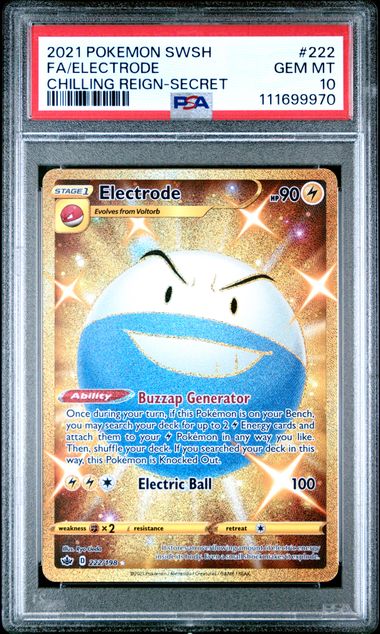 Electrode (Secret) Chilling Reign Full Art PSA 10