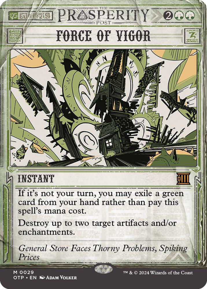 Force of Vigor - Outlaws of Thunder Junction: Breaking News (OTP)FOIL
