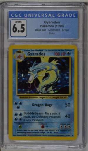 Gyarados Base Set Holo 6/102 CGC 6.5
