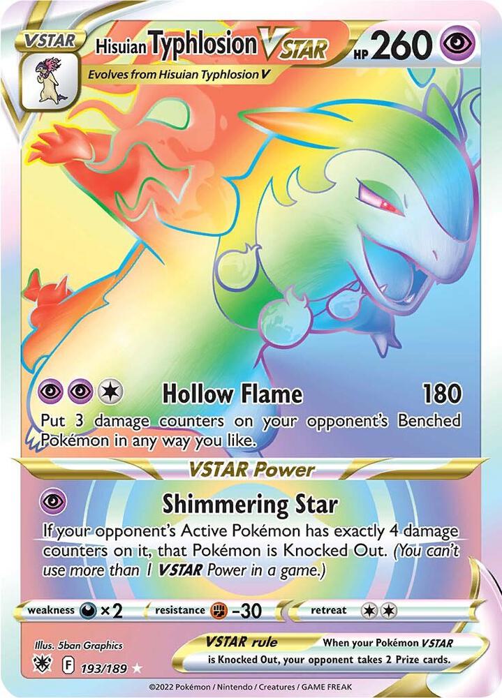 Hisuian Typhlosion Vstar (Secret) Astral Radiance 193/189