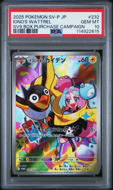 Iono's Wattrel Japanese SV9 Box Purchase Campaign PSA 10