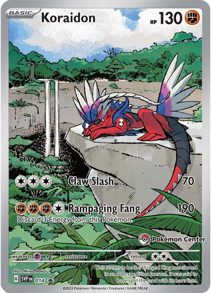 Koraidon SVP Promo 014 Pokemon Center Stamp