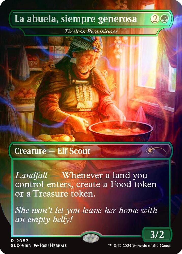 La abuela, siempre generosa - Tireless Provisioner (Rainbow Foil) - Secret Lair Drop Series (SLD) #2057
