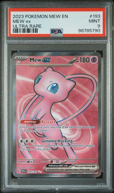 Mew Ex 193/165 Ultra Rare PSA 9