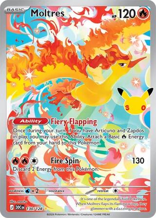 Moltres - 130/128 - ME: 30th Celebration (30C)