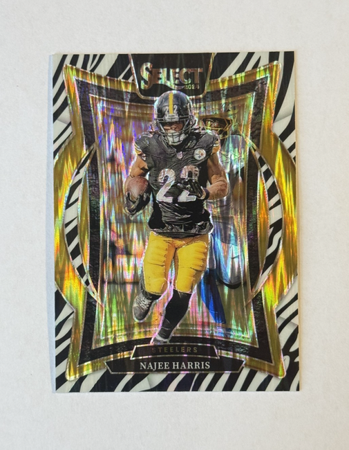 Najee Harris 2024 Select Zebra Shock #85