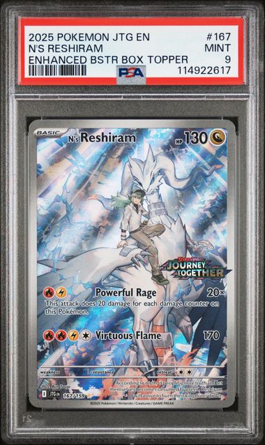 N's Reshiram Enhanced Booster Box Promo Stamped PSA 9