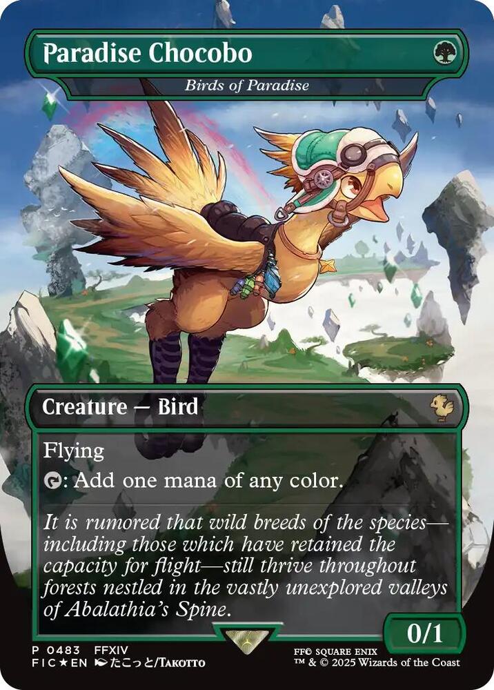 Paradise Chocobo - Birds of Paradise (Borderless) - Commander: FINAL FANTASY (FIC) 0483