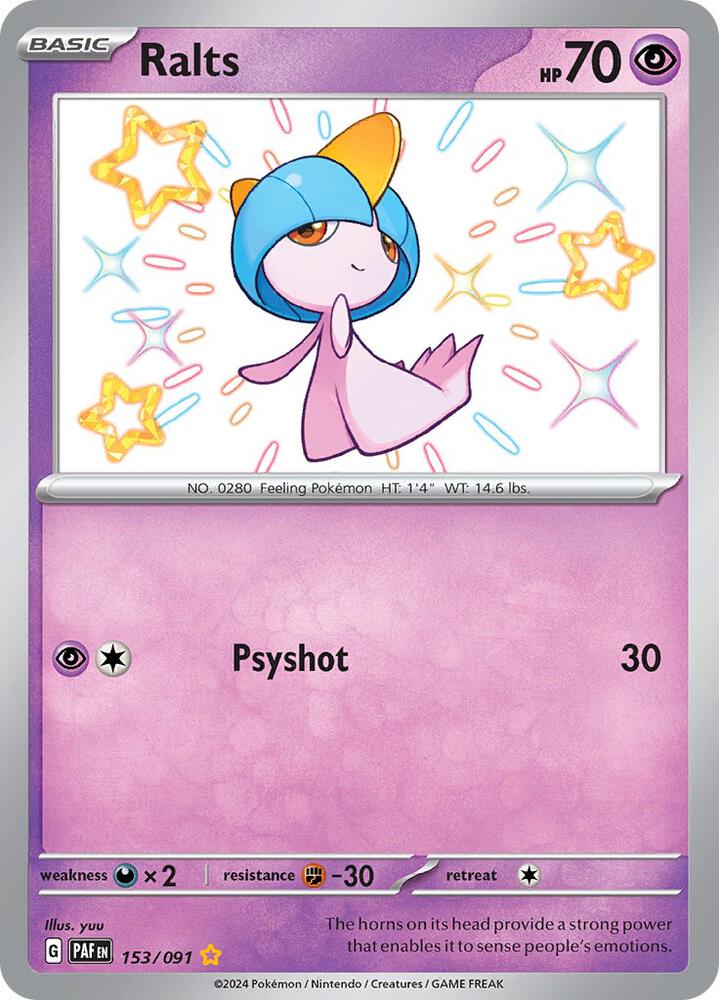 Ralts PAF Baby Shiny 153/091 T