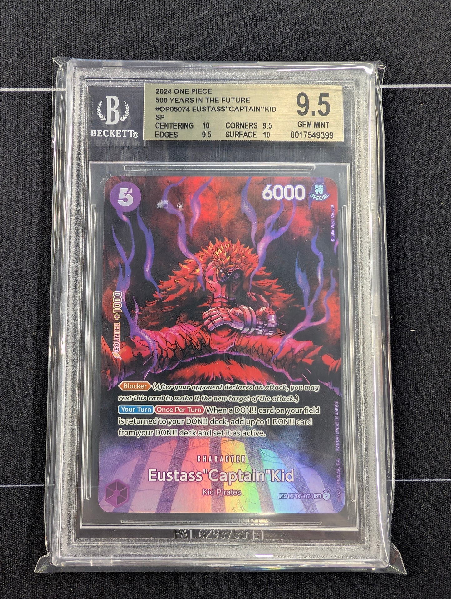 Eustass "Captain" Kid OP05-074SP BGS 9.5