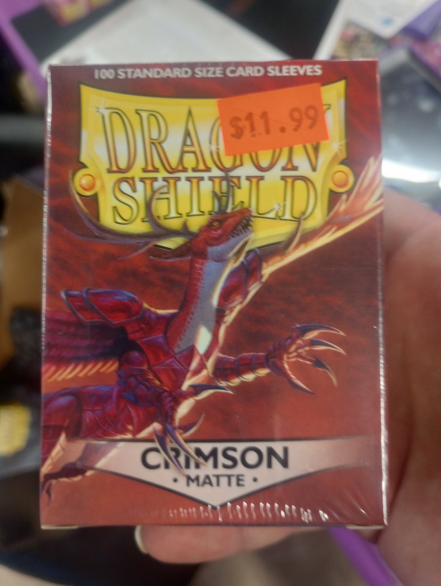 Crimson Dragon Shield Sleeves