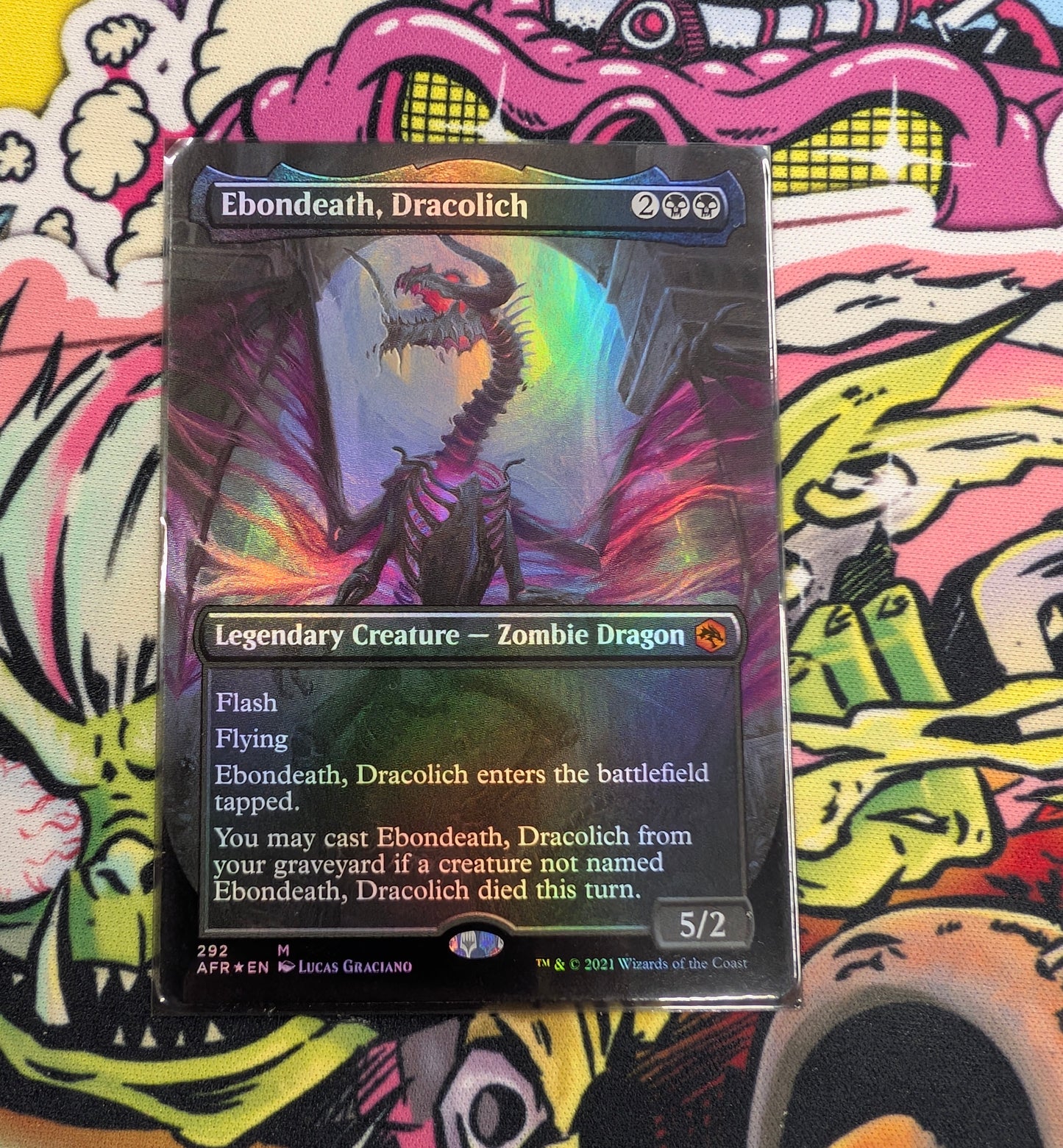 Ebondeath, Dracolich (Extended Art) Foil (T)