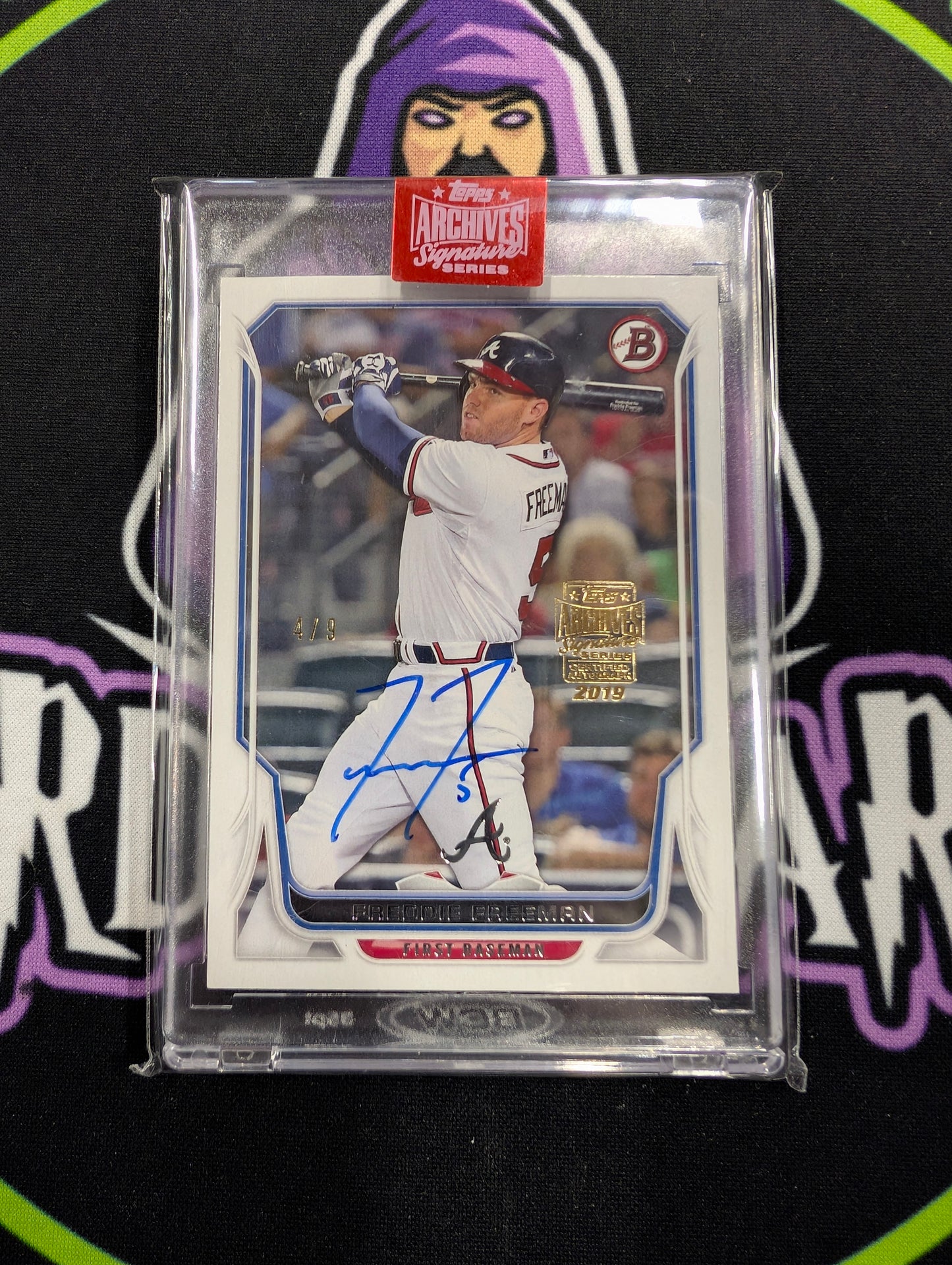 2019 Topps Archive Freddie Freeman On-Card Auto /9 (T)