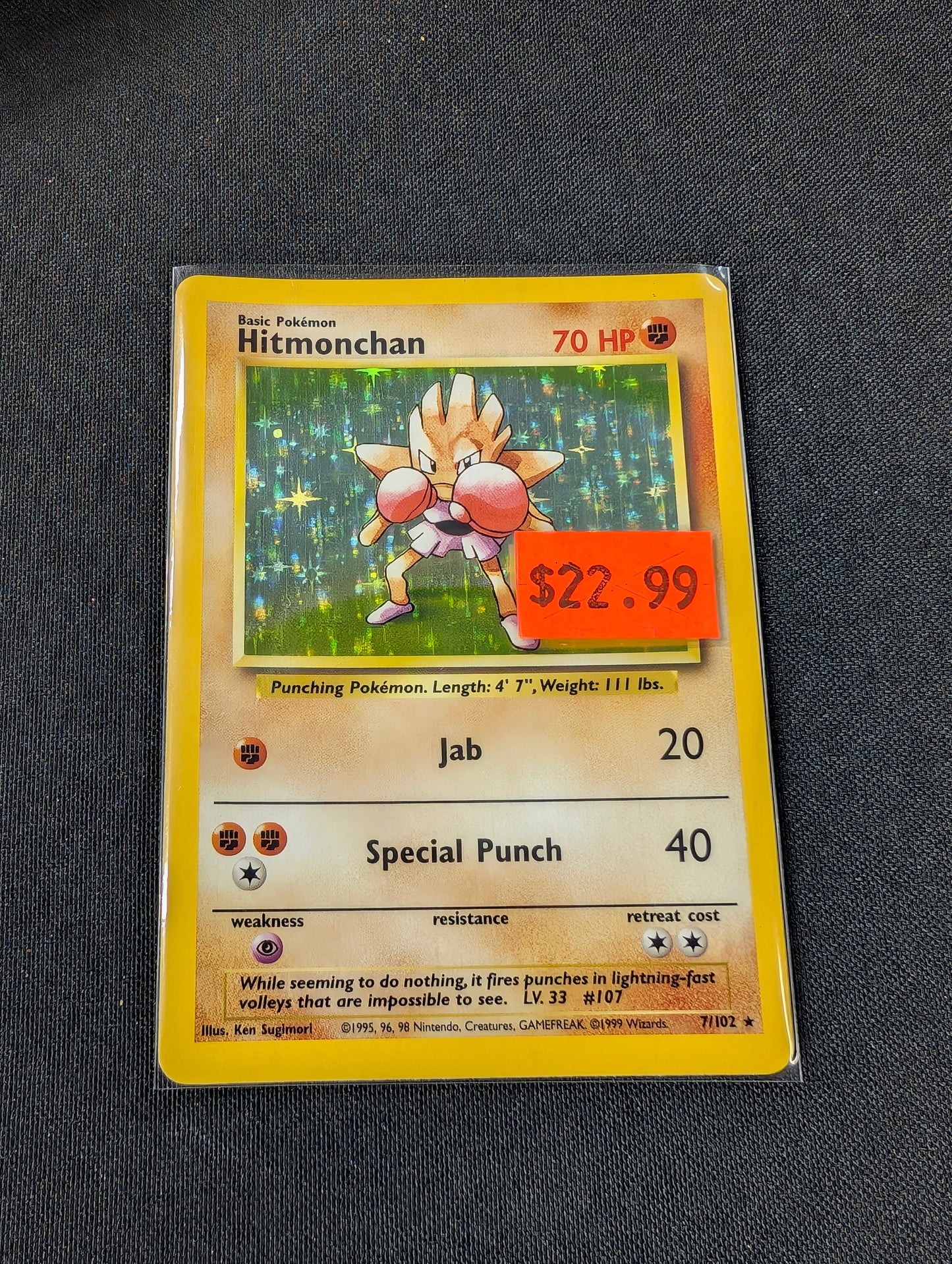 Hitmonchan Base Set Holo NM