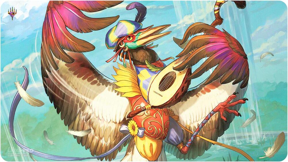 Playmat: MTG- Bloomburrow- Zinnia, Valley's Voice, Raised Foil