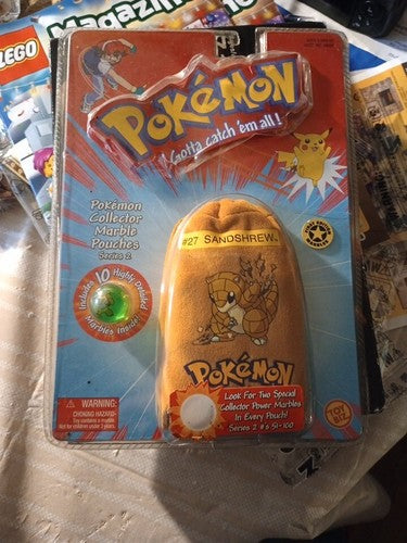 Sandshrew Pokemon Collector Marble Pouches Series 2 Sealed T